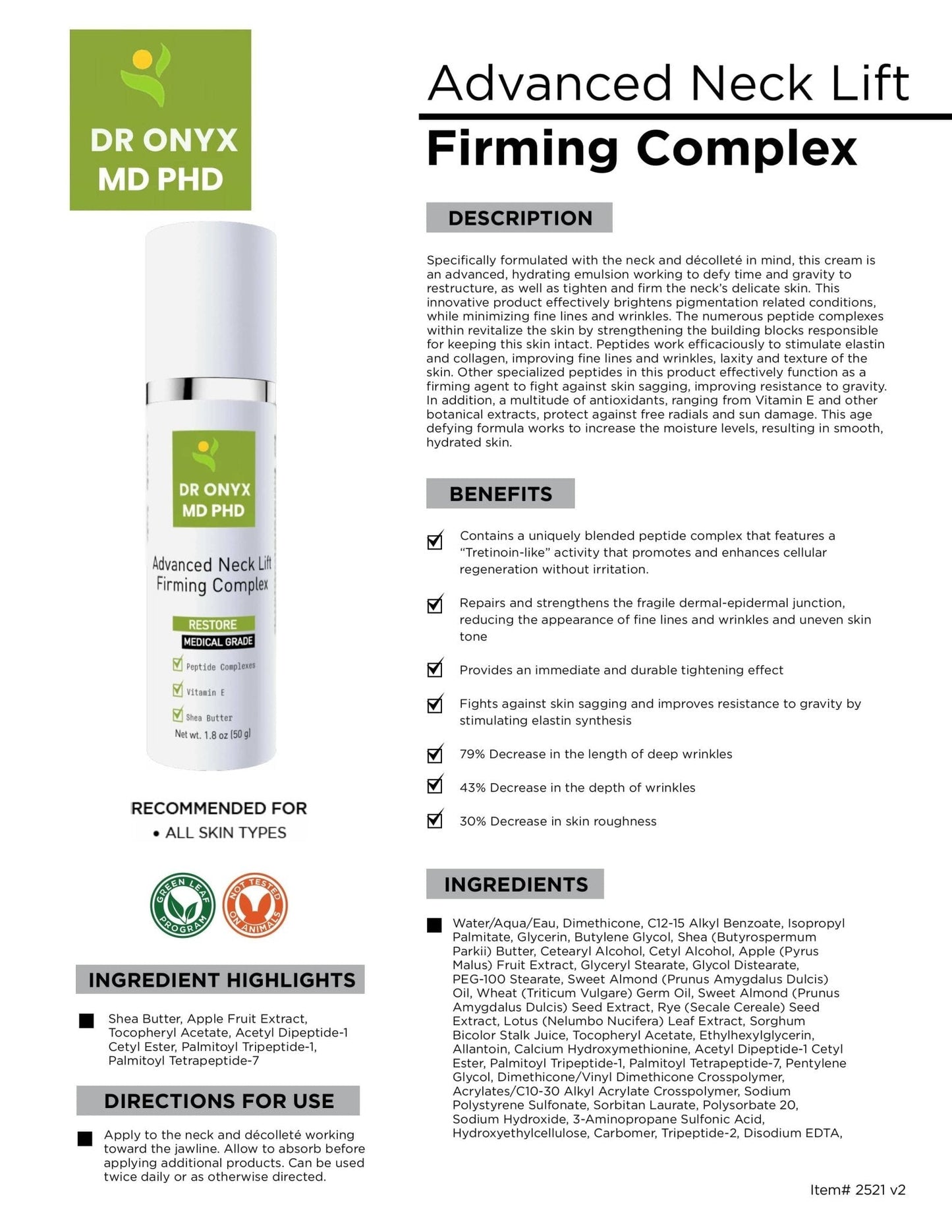 Advanced Neck Lift Firming Complex - casa de sante