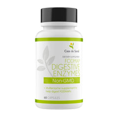 FODMAP Digestive Enzymes, Certified Low FODMAP| Manage IBS & Food Intolerances| Multi Enzyme Blend| Non GMO - casa de sante