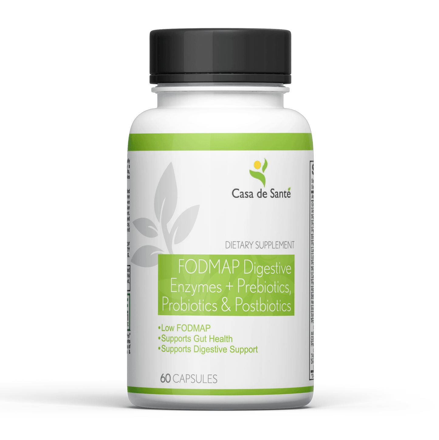 FODMAP Digestive Enzymes with Probiotics Prebiotics & Postbiotics Vegetarian & Raw Diets, IBS SIBO Food Intolerance Malabsorption Prevent Gas & Bloat - casa de sante