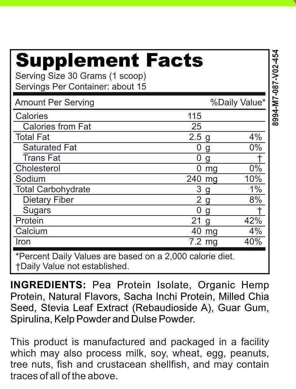 Low FODMAP Certified Elemental Vegan Protein Powder Gut Friendly, Gluten, Dairy, Soy, Grain & Sugar Free Keto Paleo Low Carb No Seed Oil + Superfoods - casa de sante