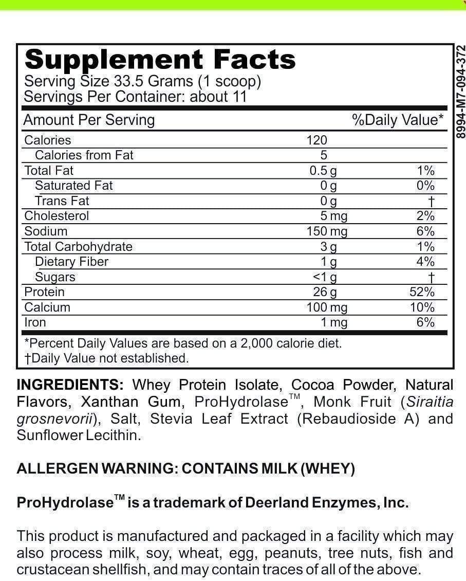 Low FODMAP Elemental Whey WPI Protein Powder + Digestive Enzymes| No Gluten Lactose Soy Sugar or Grain Low Carb Keto Paleo| All Natural Chocolate - casa de sante