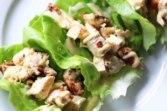 Low FODMAP Grilled Chicken Caesar Lettuce Wraps Recipe
