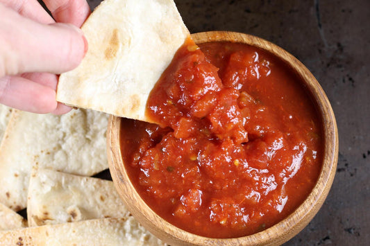 Low FODMAP Brown Rice Chips with Salsa Recipe