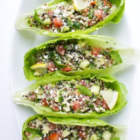 Low FODMAP High Protein Quinoa Salad Boats Recipe
