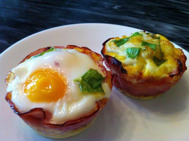 Low FODMAP Baked Egg in Ham Cups Recipe