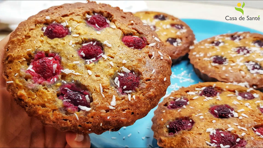 Low FODMAP Cinnamon Raspberry Muffins Recipe (Video)