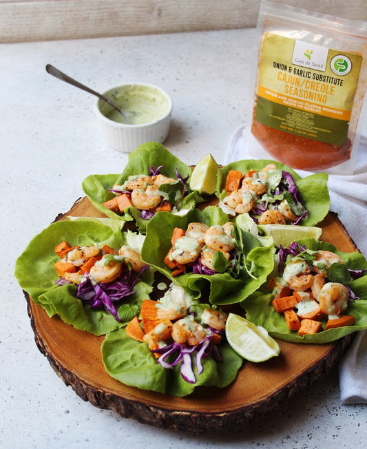 Low FODMAP Cajun Shrimp Wraps Recipe