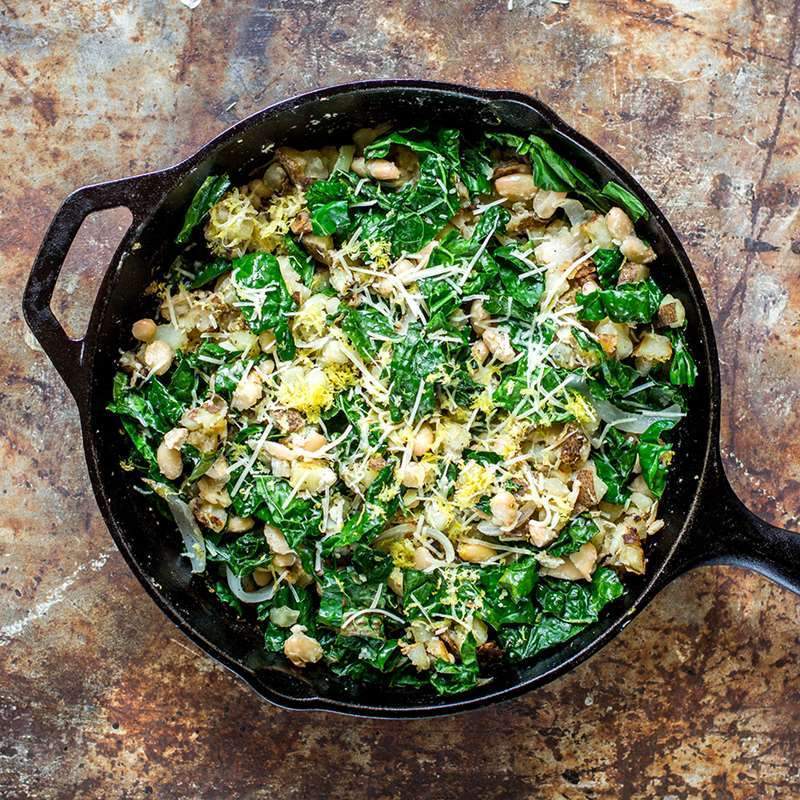 Low FODMAP Vegetarian Potato Kale and Bean Hash