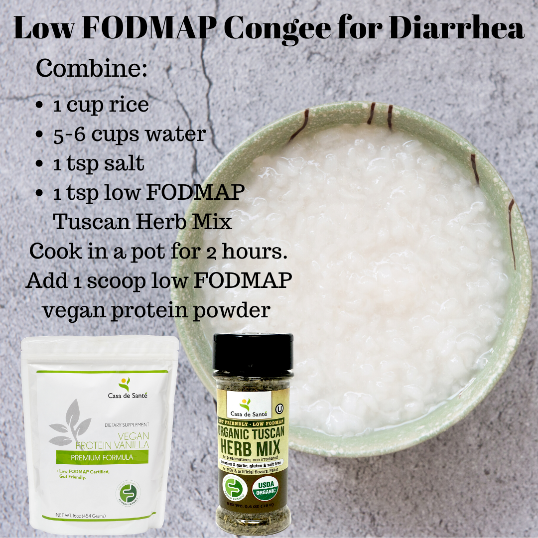 Low FODMAP Congee for Diarrhea, IBS or IBD
