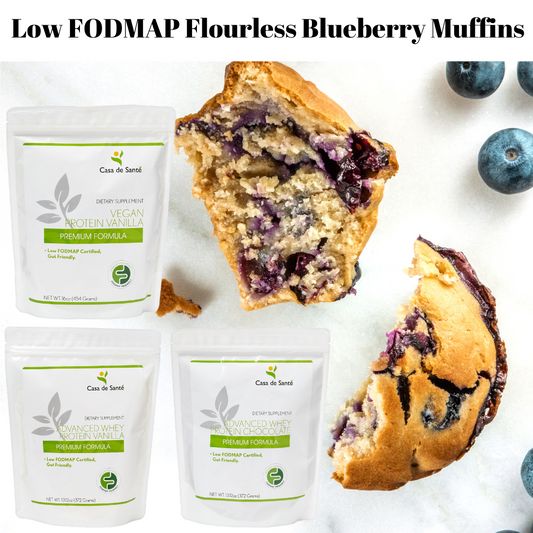 Low FODMAP Flourless Blueberry Muffins (Video)