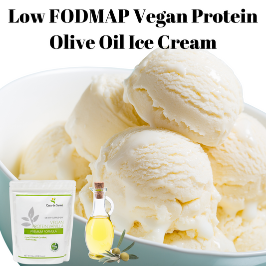 Low FODMAP Protein Olive Oil Ice Cream (Video)