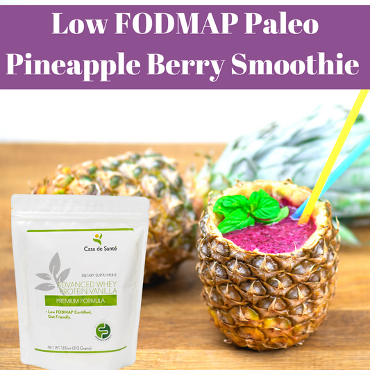 Low FODMAP Paleo Pineapple Berry Smoothie