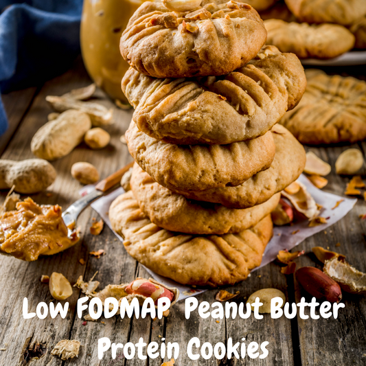 Low FODMAP Protein Peanut Butter Cookies (4 ingredients)