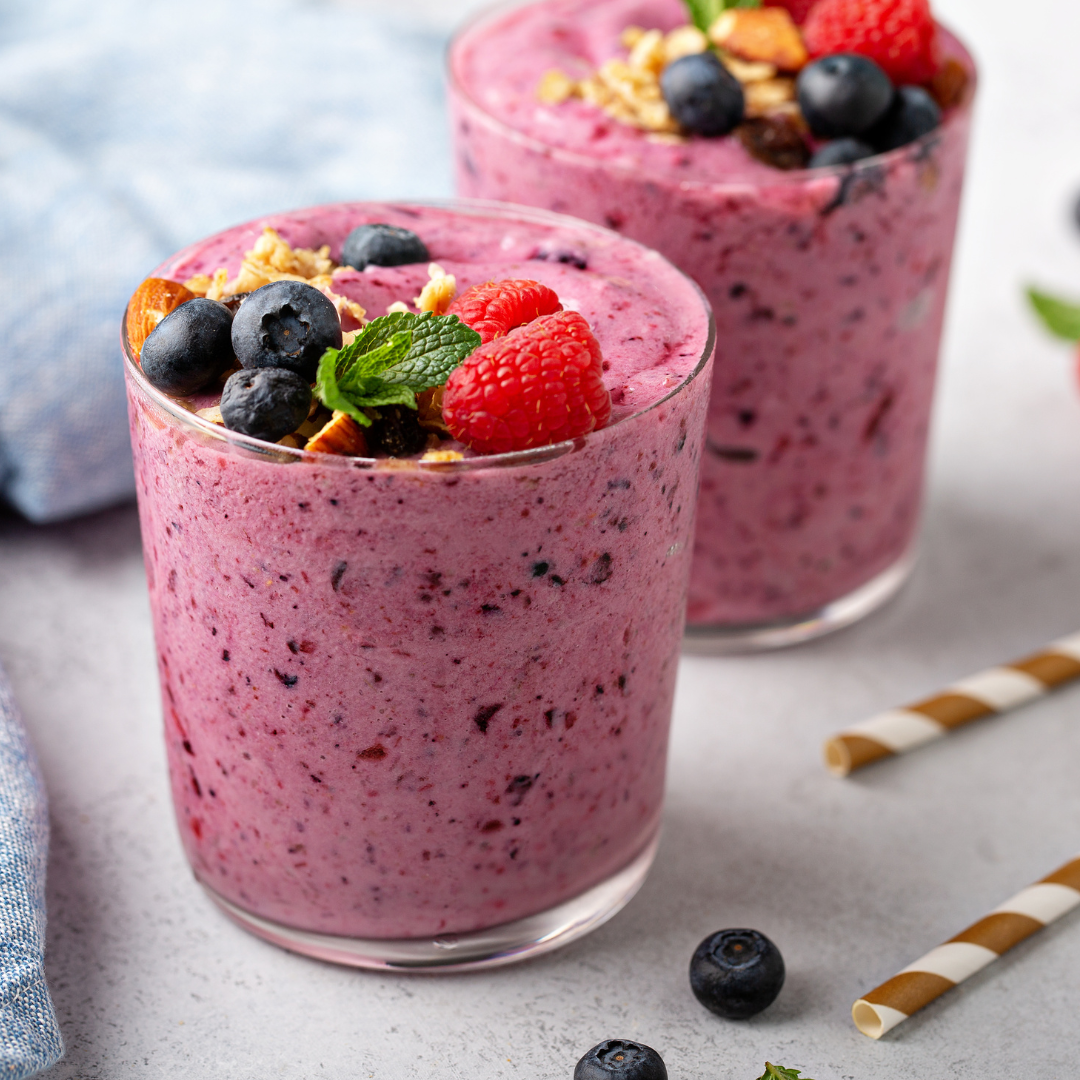 LOW FODMAP BERRY PROTEIN FLUFF