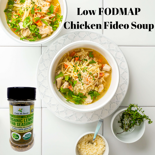 Low FODMAP Chicken Fideo Soup (safe for IBS & SIBO)