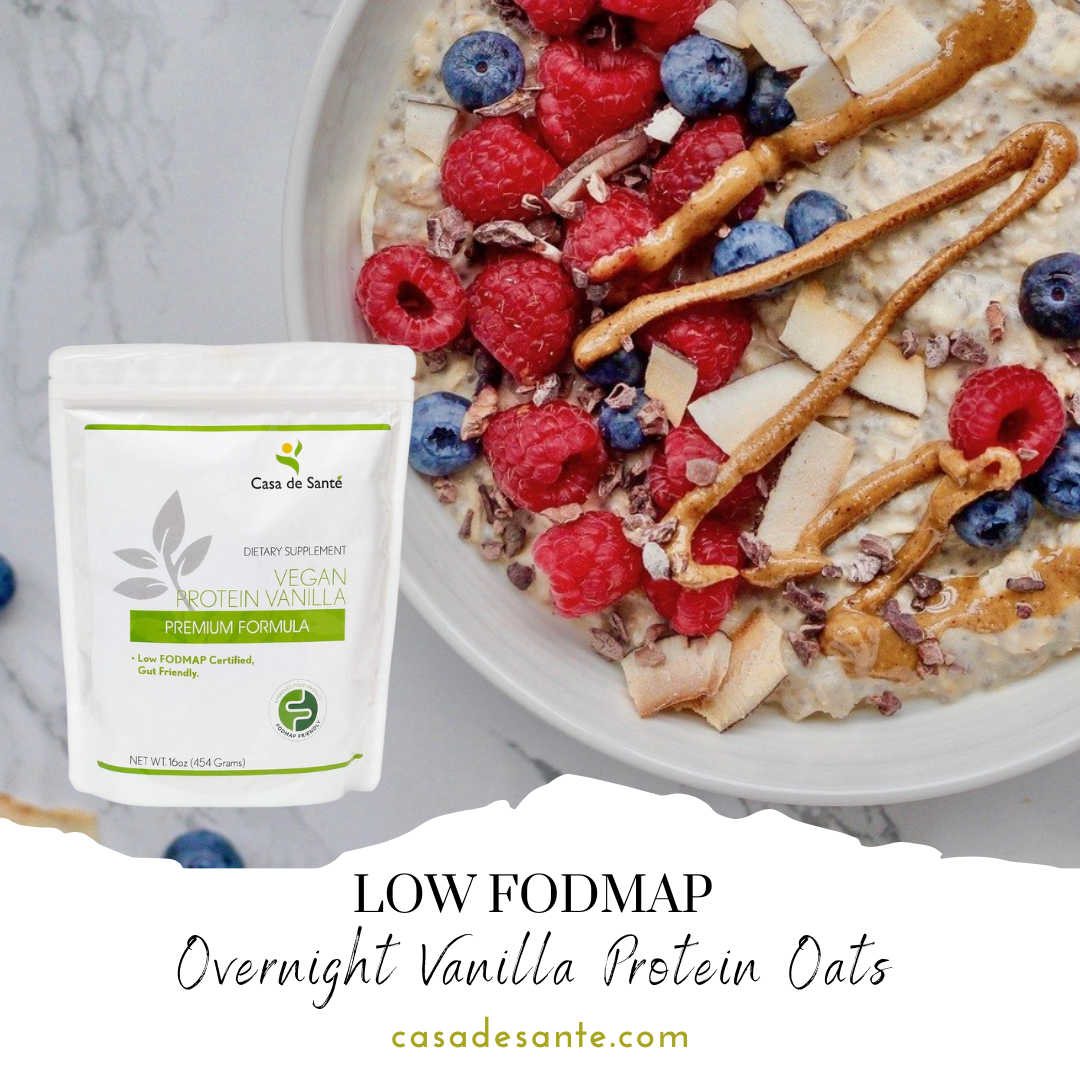 Low FODMAP Overnight Vanilla Protein Oats - Your Lifesaver for Busy Mornings!