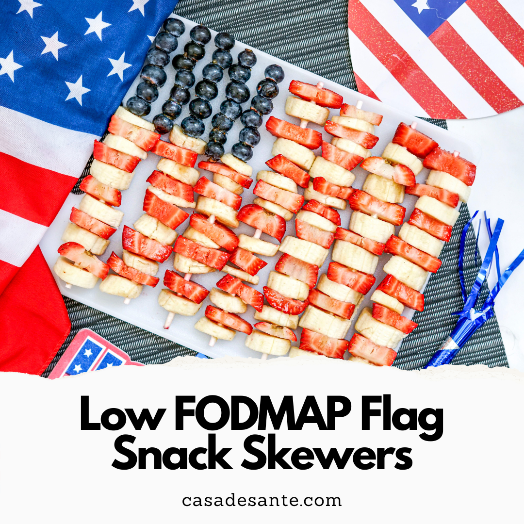 Low FODMAP Flag Snack Skewers