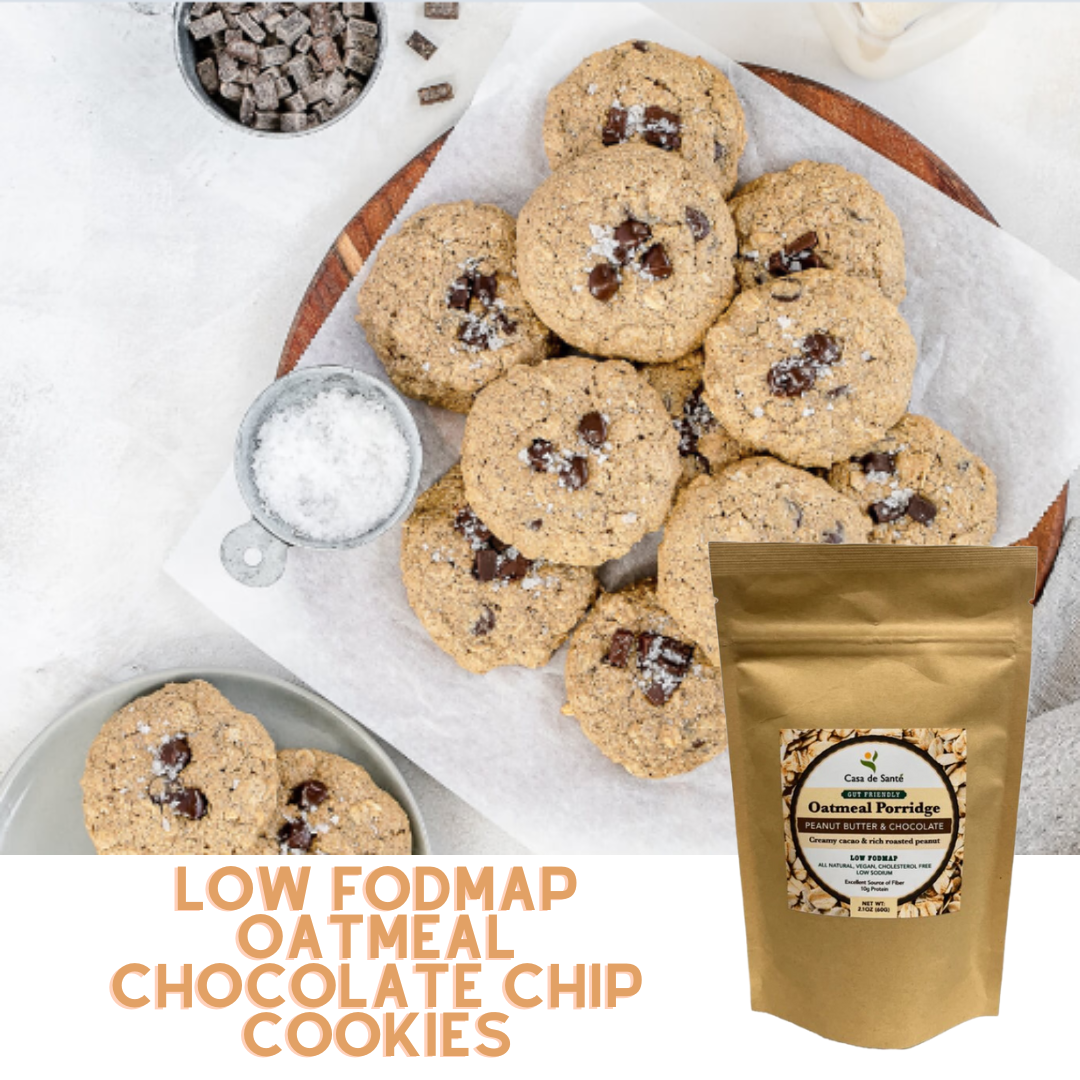Low FODMAP Oatmeal Chocolate Chip Cookies