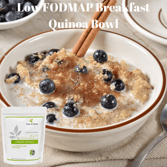 Low FODMAP Breakfast Quinoa Bowl - casa de sante