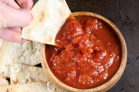 Low FODMAP Brown Rice Chips with Salsa Recipe - casa de sante