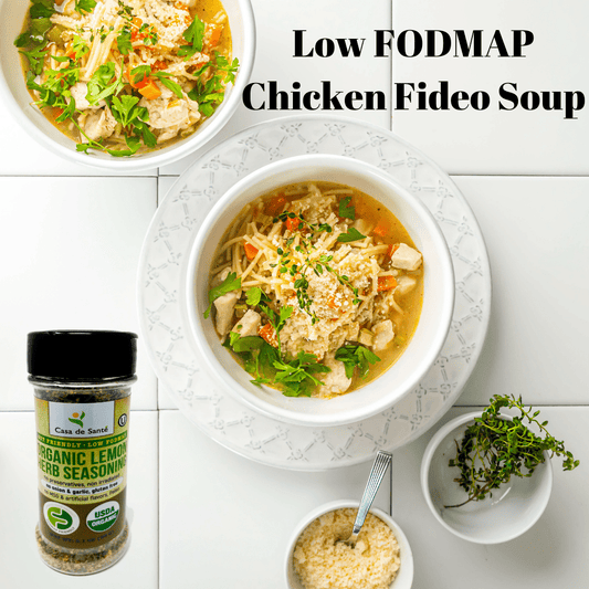 Low FODMAP Chicken Fideo Soup (safe for IBS & SIBO) - casa de sante