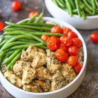 Low FODMAP Chicken Pesto Bowl Recipe - casa de sante