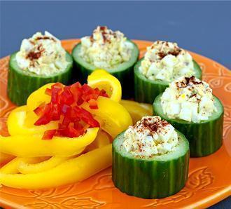 Low FODMAP Egg Salad in Cucumber Cups Recipe - casa de sante