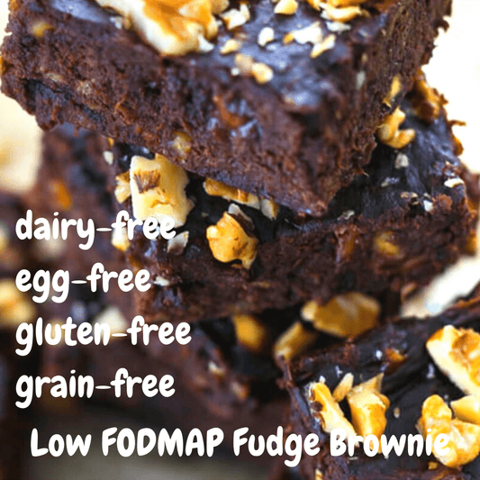 Low FODMAP Fudge Protein Brownie - casa de sante