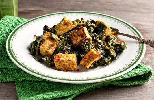 Low FODMAP Indian Style Tofu with Spinach Recipe - casa de sante