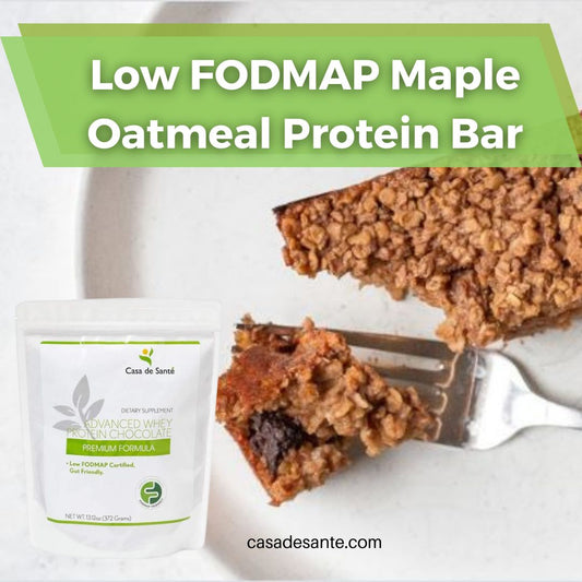 Low FODMAP Maple Oatmeal Protein Bar - casa de sante