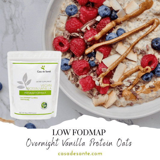 Low FODMAP Overnight Vanilla Protein Oats - Your Lifesaver for Busy Mornings! - casa de sante