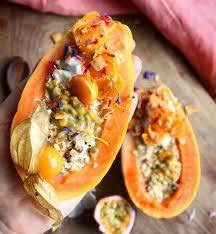 Low FODMAP Papaya Quinoa Fruit Boats Recipe - casa de sante