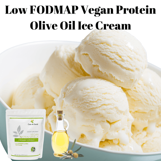 Low FODMAP Protein Olive Oil Ice Cream (Video) - casa de sante