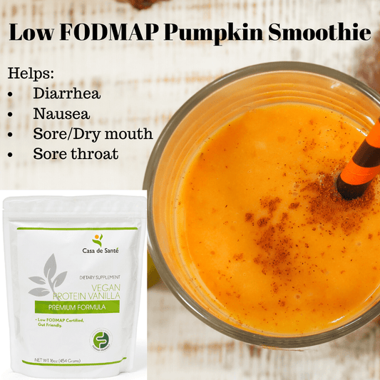 Low FODMAP Pumpkin Pie Smoothie - casa de sante