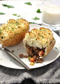 Low FODMAP Quick Shepherd’s Pie Loaded Baked Potato Recipe - casa de sante