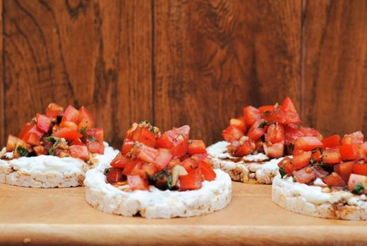 Low FODMAP Rice Cake Bruschetta Recipe - casa de sante