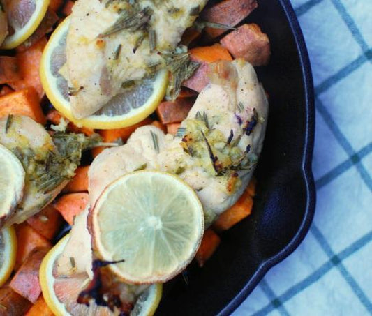 Low Fodmap Rosemary Lemon Chicken Skillet Recipe - casa de sante