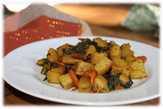 Low FODMAP Spicy Chard, Potatoes, and Carrots Recipe - casa de sante