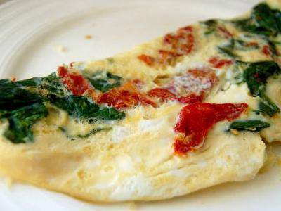 Low FODMAP Spinach and Tomato Omelette Recipe - casa de sante