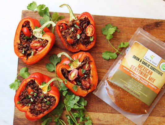 Low FODMAP Stuffed Red Peppers Recipe - casa de sante