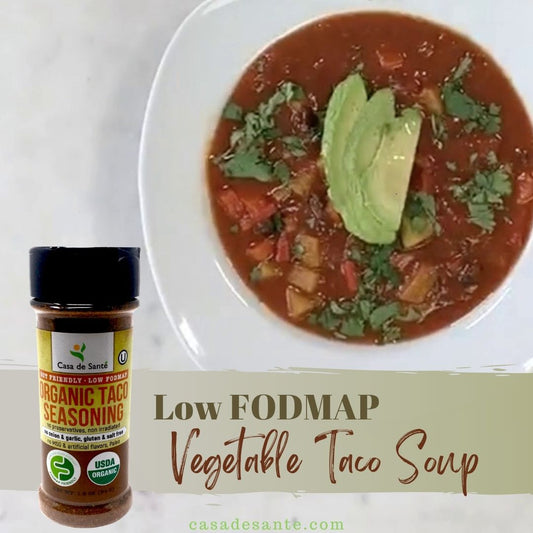 Low FODMAP Vegetable Taco Soup - casa de sante