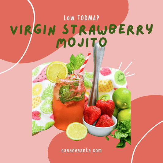 Low FODMAP Virgin Strawberry Mojito - casa de sante