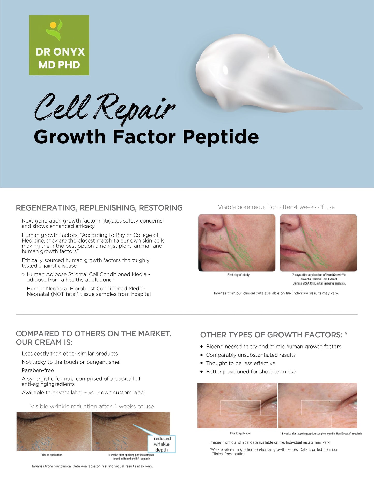 Cellular Repair Growth Factor Peptide Serum (MD PhD Formulated)