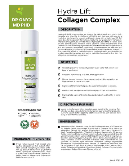 HydraLift Collagen Complex MD PhD Formulated