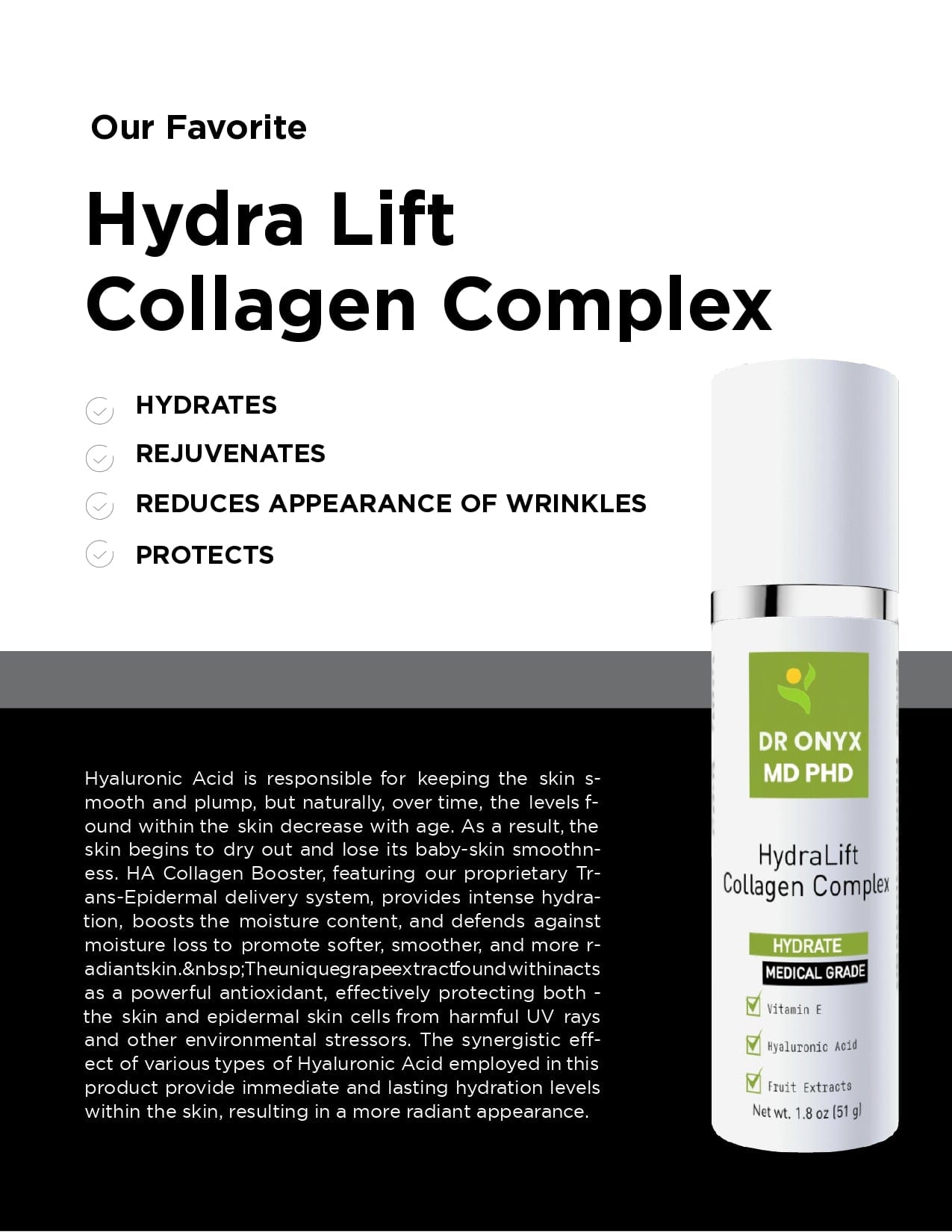 Intensive HydraLift Collagen Cream (MD PhD Formulated)