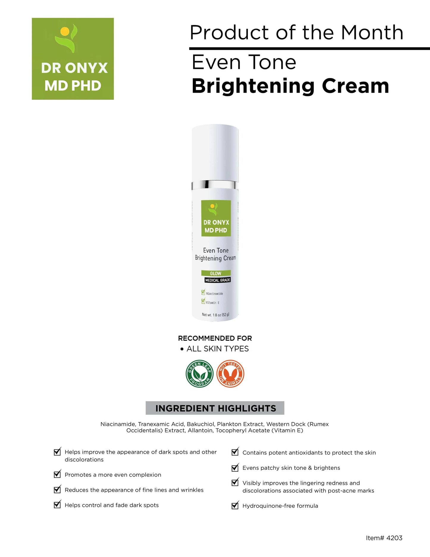 Clinical Dark Spot & Hyperpigmentation Corrector (MD PhD Formulated)