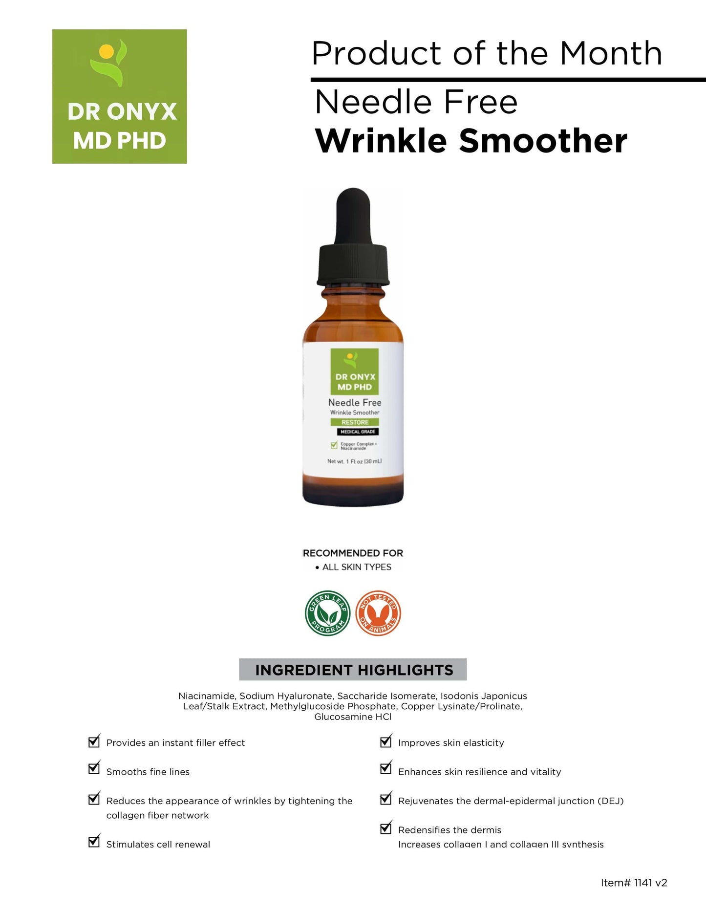 Peptide Wrinkle Smoothing Serum (MD PhD Formulated)