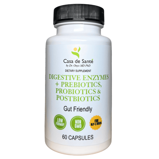 FODMAP Digestive Enzymes + Prebiotics + Probiotics + Postbiotics MD PhD Formulated Gut Friendly Low FODMAP