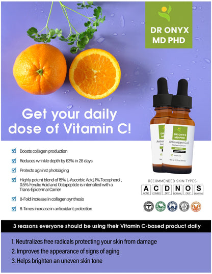 Antioxidant C+E Ferulic Radiance Serum MD PhD Formulated