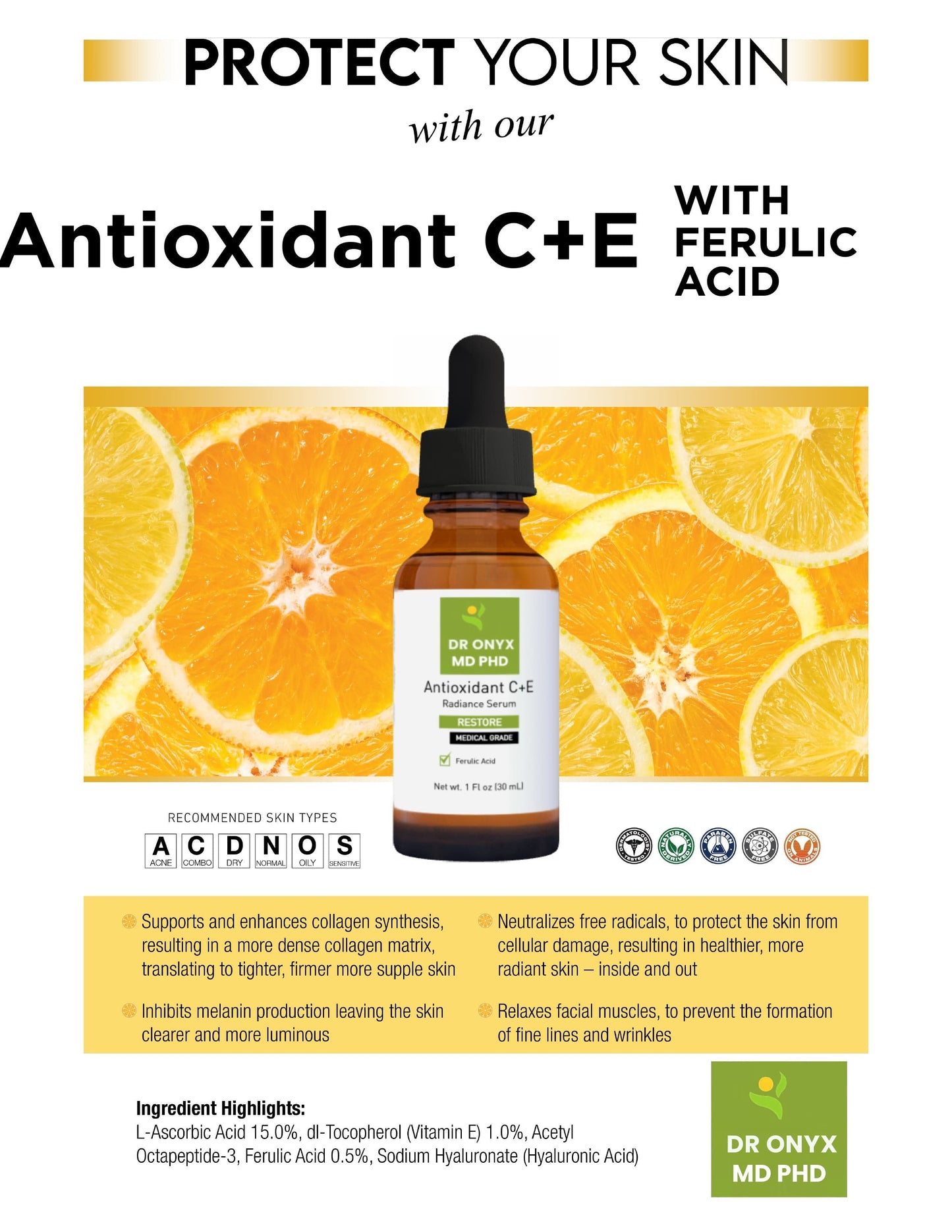 Advanced C+E Ferulic Antioxidant Serum (MD PhD Formulated)